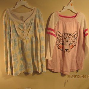 GIRLS CLOTHES - OLD NAVY and CAT & JACK Long Sleeve Tops - SIZE 10 - 12